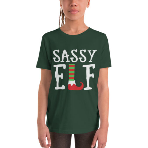 Teen Girl's Sassy Elf Youth Short Sleeve T-Shirt - Image 17