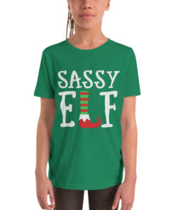 Teen Girl’s Sassy Elf Youth Short Sleeve T-Shirt