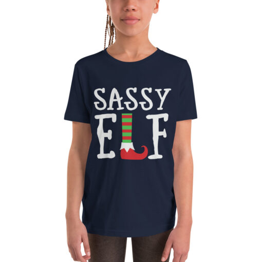 Teen Girl's Sassy Elf Youth Short Sleeve T-Shirt - Image 18