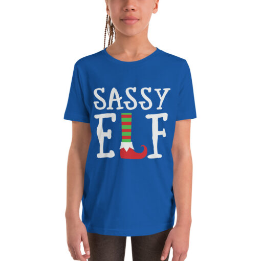 Teen Girl's Sassy Elf Youth Short Sleeve T-Shirt - Image 6