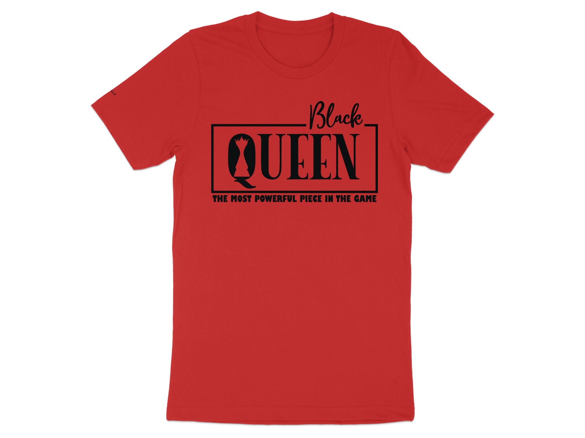 Black Queen Graphic Tee, Powerful Piece In Game Shirt, Unique Chess Inspiration Top, Eye-Catching Casual Wear, Trendy Queen Tee - Image 4