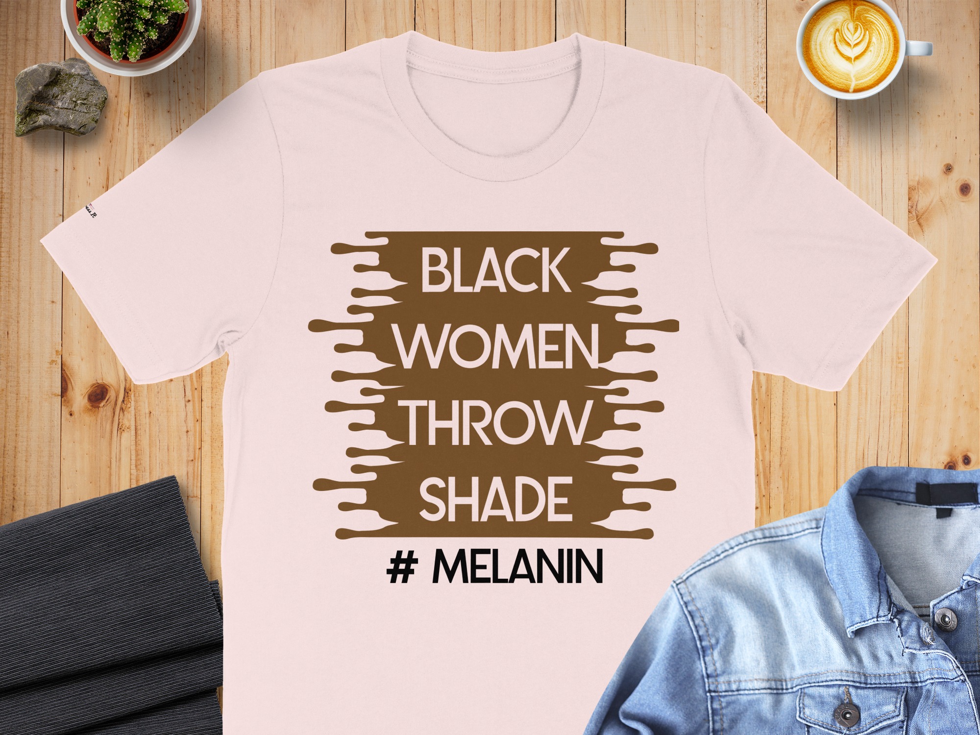 Inspiring Black Women Throw Shade Melanin T-Shirt - Image 10