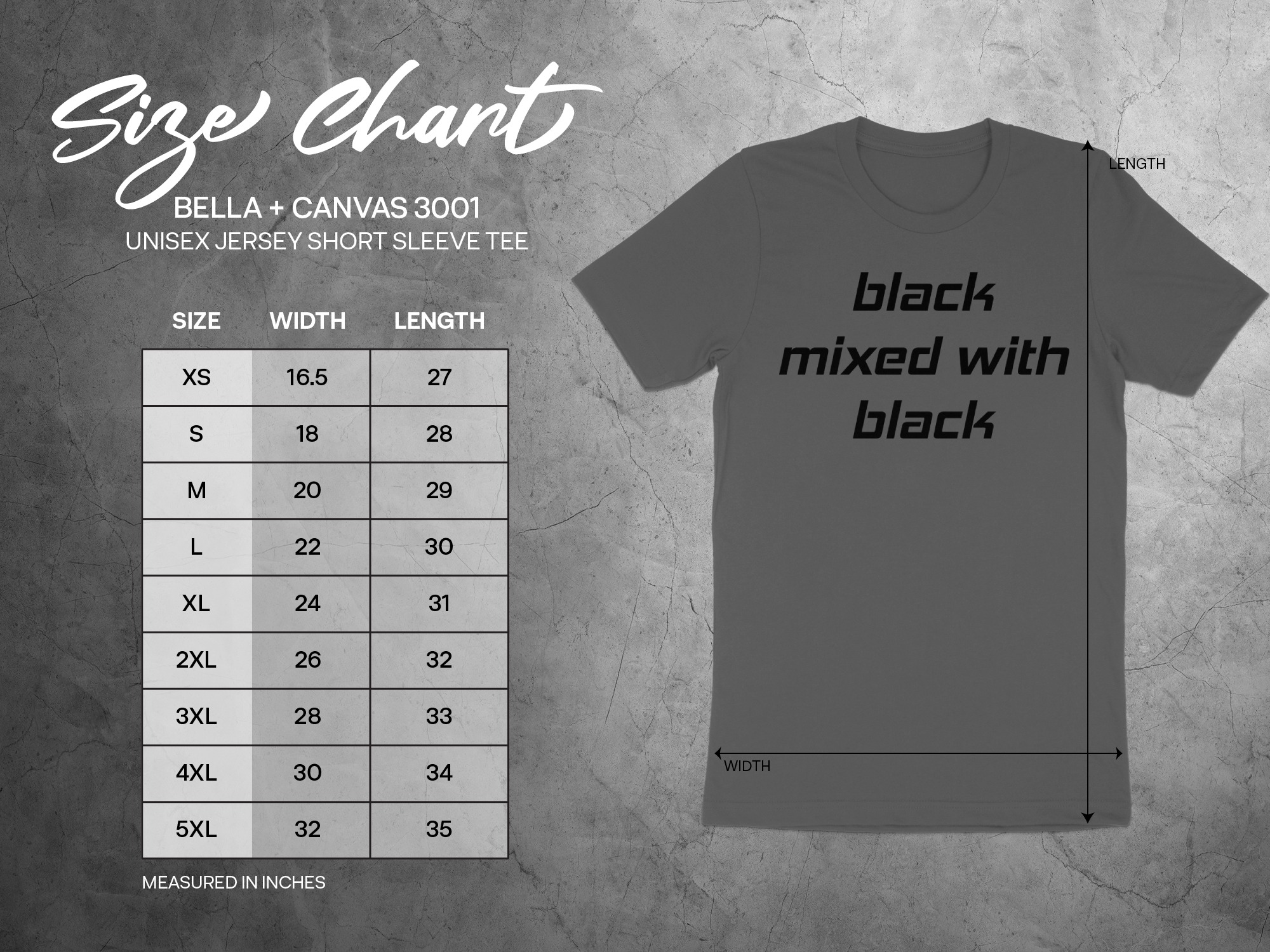 Black Mixed with Black Bold Graphic T-Shirt - Image 12