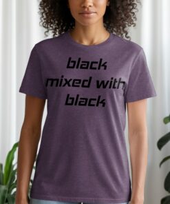 Black Mixed with Black Bold Graphic T-Shirt Black Mixed with Black Bold Graphic T-Shirt