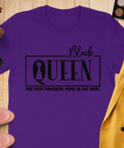 Black Queen Graphic Tee, Powerful Piece In Game Shirt, Unique Chess Inspiration Top, Eye-Catching Casual Wear, Trendy Queen Tee Black Queen Graphic Tee, Powerful Piece In Game Shirt, Unique Chess Inspiration Top, Eye-Catching Casual Wear, Trendy Queen Tee