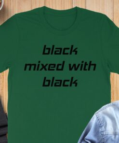 Alternative view of Black Mixed with Black Bold Graphic T-Shirt
