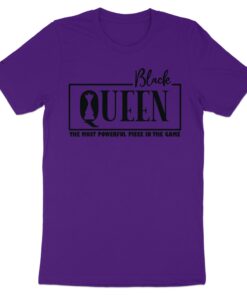 Alternative view of Black Queen Graphic Tee, Powerful Piece In Game Shirt, Unique Chess Inspiration Top, Eye-Catching Casual Wear, Trendy Queen Tee