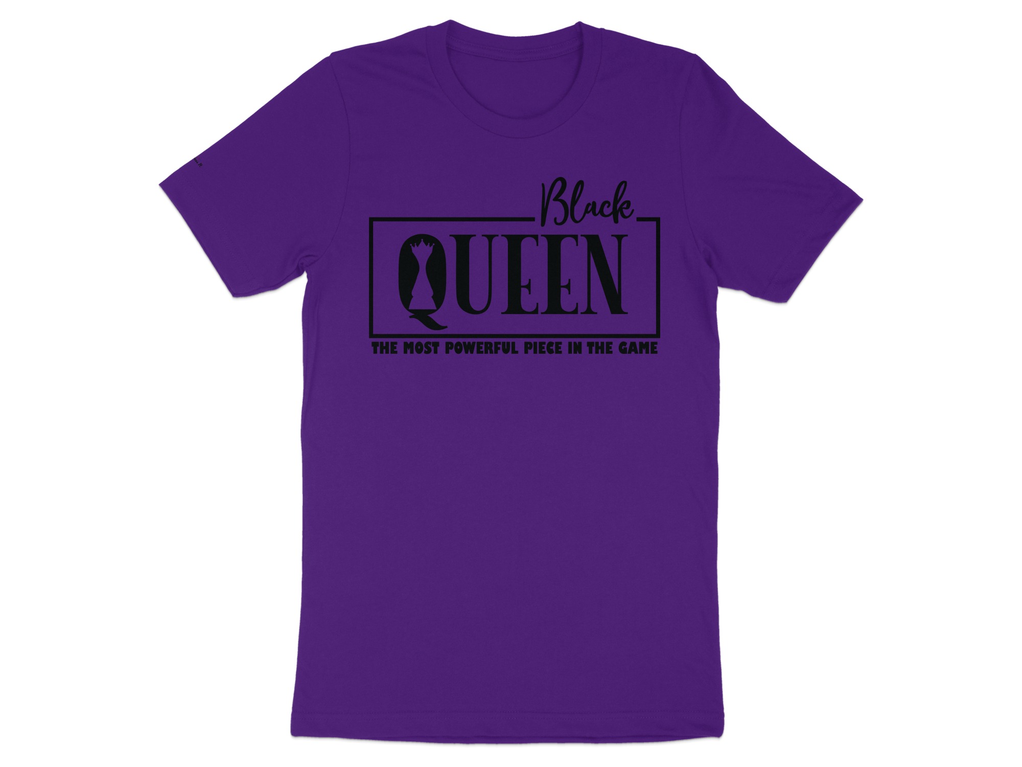 Black Queen Graphic Tee, Powerful Piece In Game Shirt, Unique Chess Inspiration Top, Eye-Catching Casual Wear, Trendy Queen Tee - Image 2